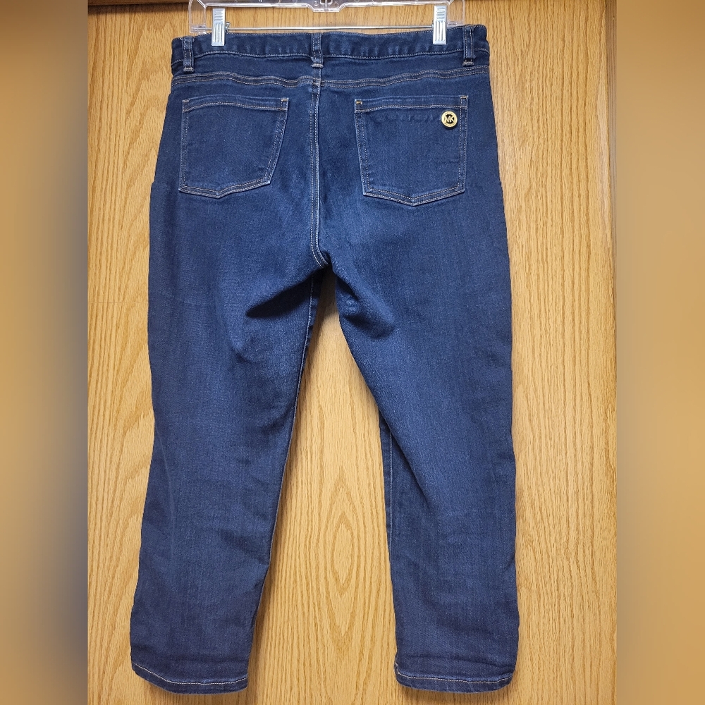 Michael Kors Size 12 Straight Leg Jeans • Dark Wash Blue Denim • Classic Fit EUC